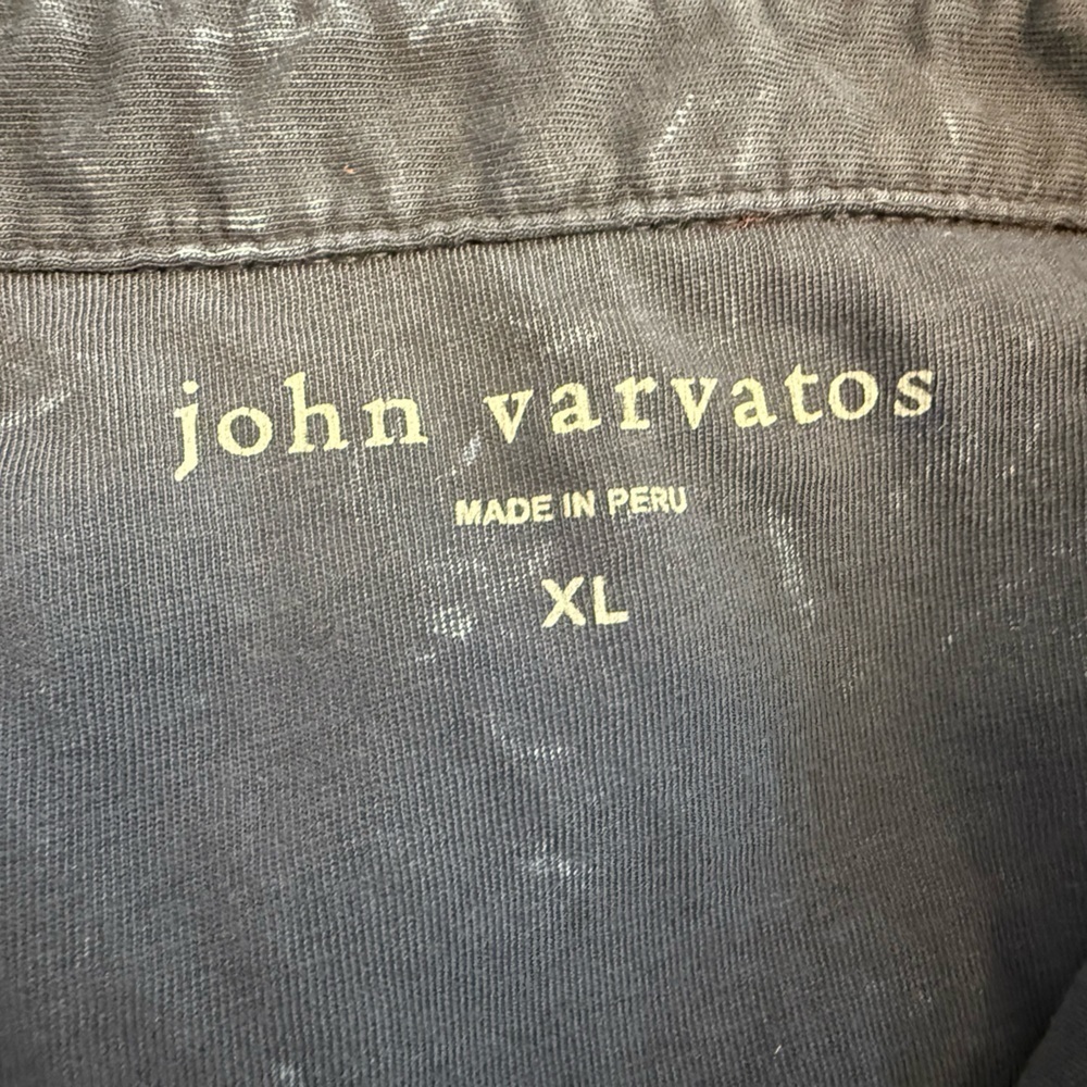 John Varvatos Marble Wash Polo Navy Blue Size XL - Picture 8 of 9